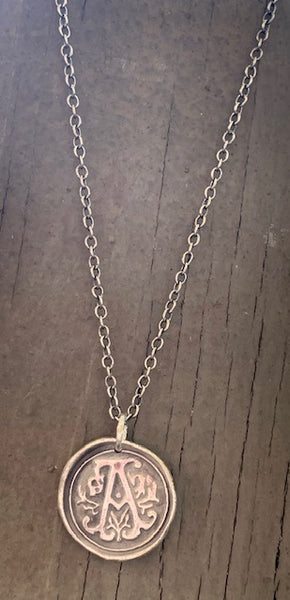 Initial 'A' Charm Necklace