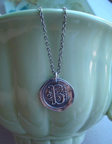 Initial 'B' Charm Necklace