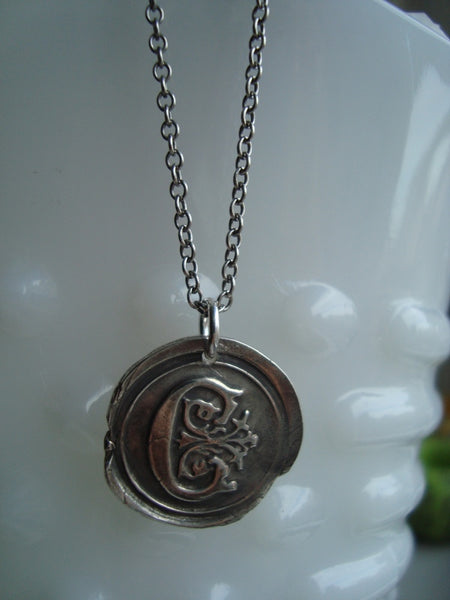 Initial 'C' Charm Necklace