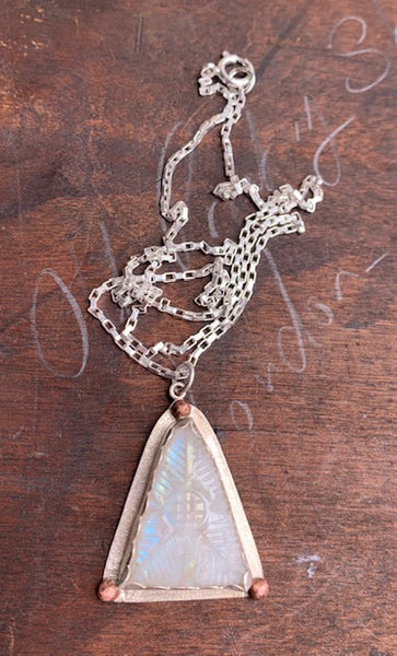 Carved Moonstone Necklace