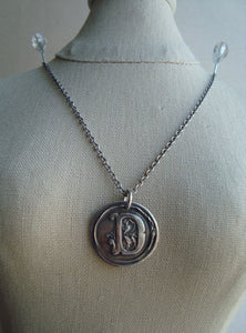 Initial 'D' Charm Necklace