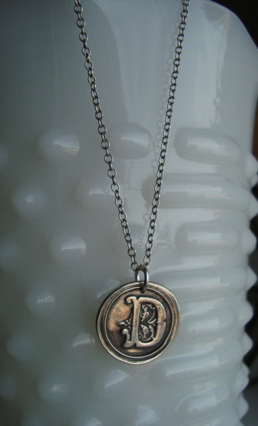 Initial 'D' Charm Necklace