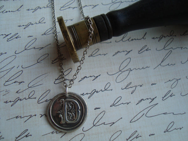 Initial 'D' Charm Necklace