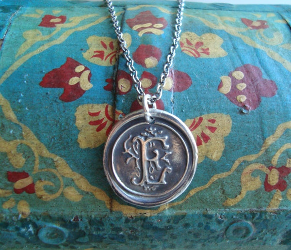 Initial 'E' Charm Necklace