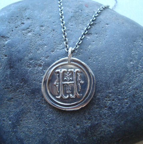 Initial 'H' Charm Necklace