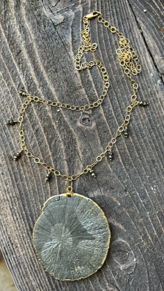 Pyrite Sun Necklace