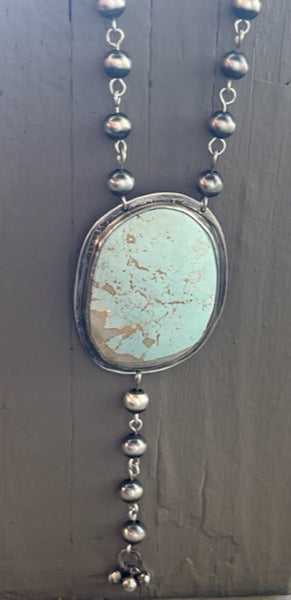 Turquoise 'Y' Necklace