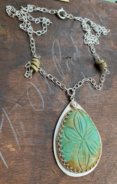 Carved Turquoise Necklace