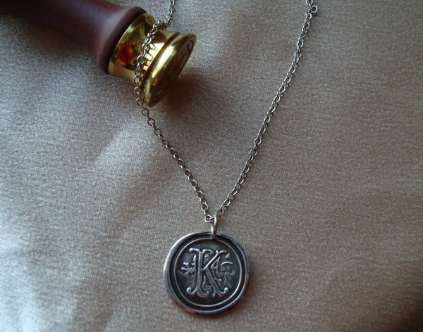 Initial 'K' Charm Necklace