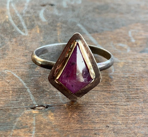 Shield Ruby Ring